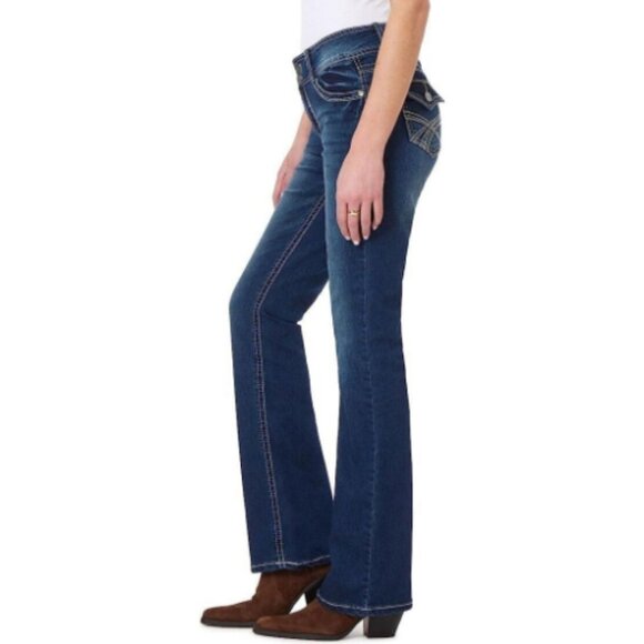 **WallFlower** Luscious Curvy Bootcut Mi-Rise Stretch Juniors Jeans Heidi 17 - Picture 1 of 9